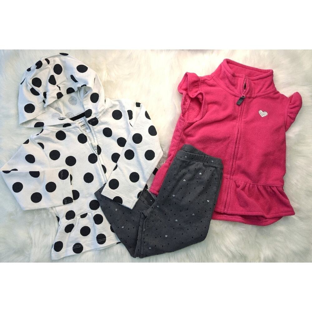Carter's 24 month zip up fleece bundle
